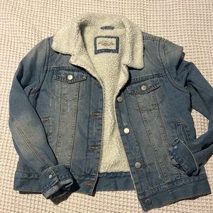 Sherpa lined denim jacket